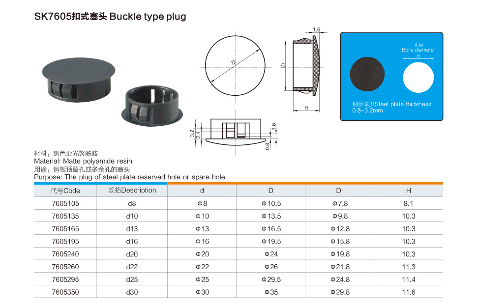 SK7605 Buckle type plug(pic1)
