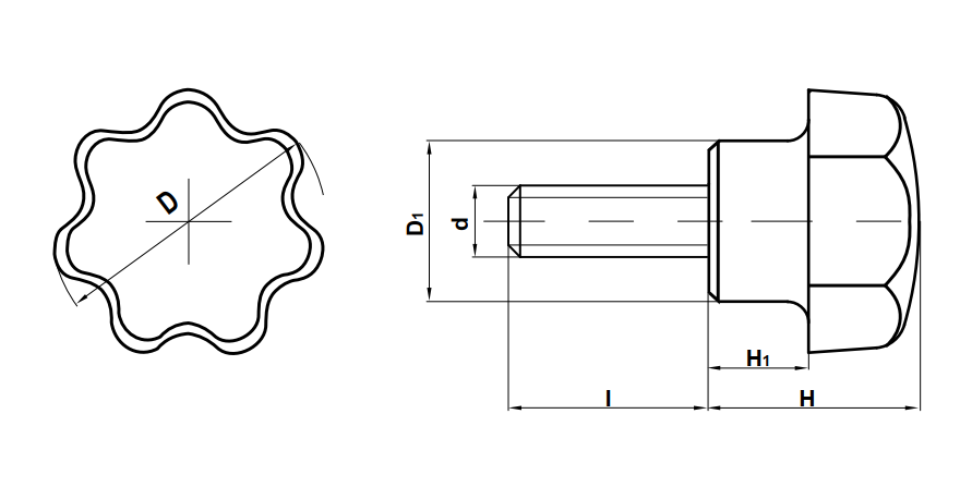 SK7405  Star knobs(pic1)